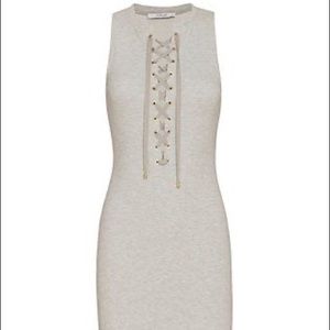 Derek Lam 10 Crosby Ribbed Lace Up Dress